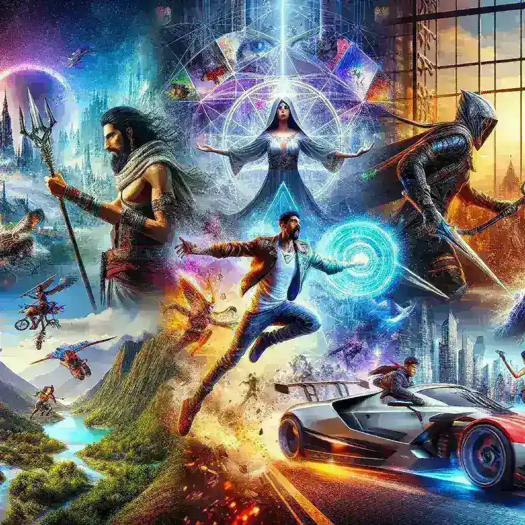 "Portada de los 10 mejores juegos AAA que llegarán en los próximos meses, incluyendo imágenes de acción intensa y personajes populares de videojuegos esperados."