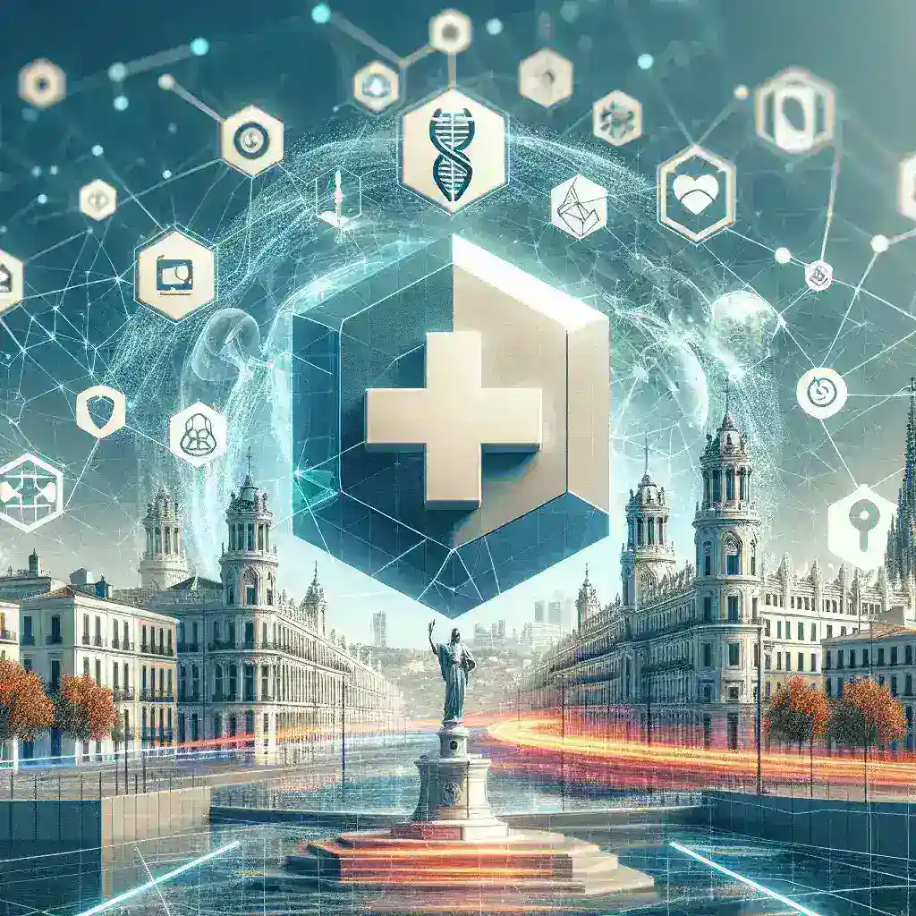 "Imagen de la interfaz de la nueva plataforma de salud digital basada en IA lanzada por una empresa española, mostrando gráficos de salud y opciones de consulta médica."