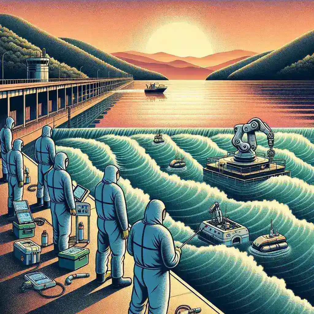 "Robots acuáticos diseñados por empresas españolas para el mantenimiento eficiente de embalses, mostrando innovación en tecnología y sostenibilidad en la gestión de recursos hídricos."